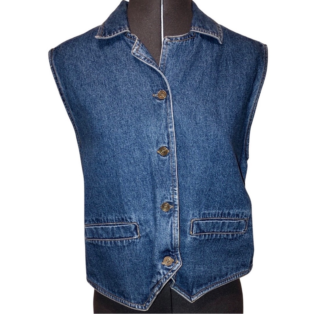 Y NOT Sportswear Vintage Denim Vest Women”s Small